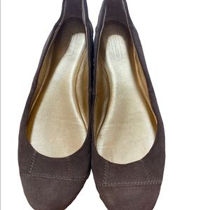 Coach Camel Suede Driving Loafer Flats Size 7 tan gold C